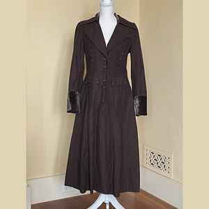Anthropology coat duster Victorian steampunk size 8 coco